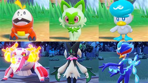 scarlet starter evolutions|Pokémon Scarlet and Violet starters and starter evolutions